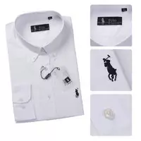 chemises manches longues ralph lauren hommes classic 2013 polo bresil poney coton blanc